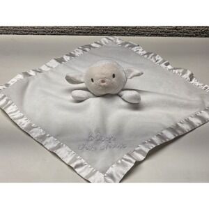 Stepping Stones Lamb Bless This Child Satin Trim Baby Security Blanket Lovey